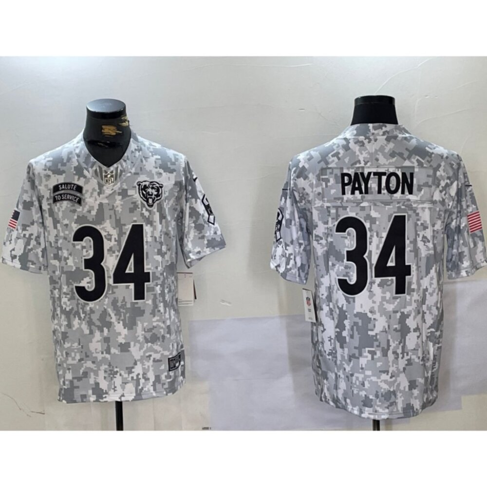 34 Walter Payton Salute to Service Stitched Jersey